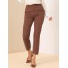 imageAllegra K Womens Work Dress Pants High Waisted Office Ankle PantsBrown