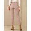 imageAllegra K Womens Work Dress Pants High Waisted Office Ankle PantsBrown Pink