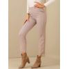 imageAllegra K Womens Work Dress Pants High Waisted Office Ankle PantsBrown Pink