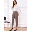 imageAllegra K Womens Work Dress Pants High Waisted Office Ankle PantsBrown Solid