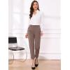 imageAllegra K Womens Work Dress Pants High Waisted Office Ankle PantsBrown Solid