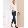 imageAllegra K Womens Work Dress Pants High Waisted Office Ankle PantsDark Blue Solid