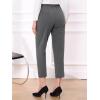 imageAllegra K Womens Work Dress Pants High Waisted Office Ankle PantsDark Gray Solid