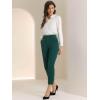imageAllegra K Womens Work Dress Pants High Waisted Office Ankle PantsDark Green Solid