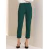 imageAllegra K Womens Work Dress Pants High Waisted Office Ankle PantsDark Green Solid