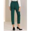 imageAllegra K Womens Work Dress Pants High Waisted Office Ankle PantsDark Green Solid