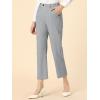imageAllegra K Womens Work Dress Pants High Waisted Office Ankle PantsGray Solid