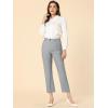 imageAllegra K Womens Work Dress Pants High Waisted Office Ankle PantsGray Solid