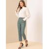 imageAllegra K Womens Work Dress Pants High Waisted Office Ankle PantsGreen