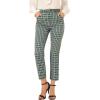 imageAllegra K Womens Work Dress Pants High Waisted Office Ankle PantsGreen