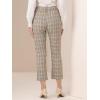imageAllegra K Womens Work Dress Pants High Waisted Office Ankle PantsKhaki