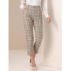 imageAllegra K Womens Work Dress Pants High Waisted Office Ankle PantsKhaki