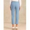 imageAllegra K Womens Work Dress Pants High Waisted Office Ankle PantsLight Blue Solid