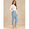 imageAllegra K Womens Work Dress Pants High Waisted Office Ankle PantsLight Blue Solid