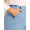 imageAllegra K Womens Work Dress Pants High Waisted Office Ankle PantsLight Blue Solid