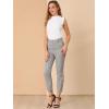 imageAllegra K Womens Work Dress Pants High Waisted Office Ankle PantsLight Brown