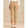 imageAllegra K Womens Work Dress Pants High Waisted Office Ankle PantsLight Khaki Solid