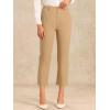 imageAllegra K Womens Work Dress Pants High Waisted Office Ankle PantsLight Khaki Solid