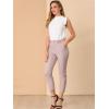 imageAllegra K Womens Work Dress Pants High Waisted Office Ankle PantsPink