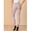 imageAllegra K Womens Work Dress Pants High Waisted Office Ankle PantsPink
