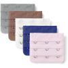 imageAllegra K 3 Hook 3 Row Stretchy Bra Strap Extenders Buckle Hooks Bra Band for WomenAssorted Color