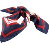 imageAllegra K Lady Dark Blue Red White Stripe Print Kerchief Square Small Neck Scarf WrapDark Blue Red White