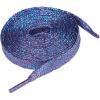 imageAllegra K Womens Metallic Glitter Sparkling Shoe Laces Flat Colorful Shoelaces for Sneakers 1 PairRed  Blue