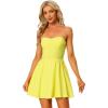imageAllegra K Womens Sexy Tube Strapless Dress Sweetheart Neckline Off Shoulder 2026 Cocktail Party Mini Short DressesYellow