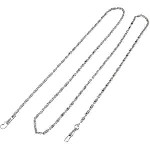 imageAllegra K 120cm Long Silver Metal DIY Replacement Chain Straps for Purse Handbag Crossbody Bag Silver