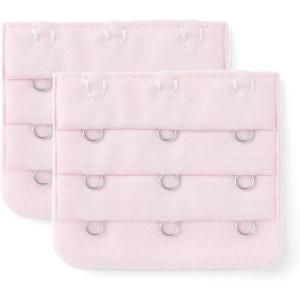imageAllegra K 3 Hook 3 Row Stretchy Bra Strap Extenders Buckle Hooks Bra Band for WomenDark Pink