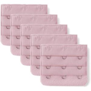imageAllegra K 3 Hook 3 Row Stretchy Bra Strap Extenders Buckle Hooks Bra Band for WomenFlamingo