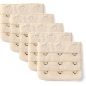 imageAllegra K 3 Hook 3 Row Stretchy Bra Strap Extenders Buckle Hooks Bra Band for WomenFresh Color