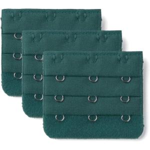 imageAllegra K 3 Hook 3 Row Stretchy Bra Strap Extenders Buckle Hooks Bra Band for WomenPeacock Color