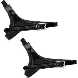 imageAllegra K Womens Detachable Adjustable Shoe Straps Belts Bands for Holding Loose High HeelsGlossy Black
