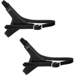 imageAllegra K Womens Detachable Adjustable Shoe Straps Belts Bands for Holding Loose High HeelsMatte Black