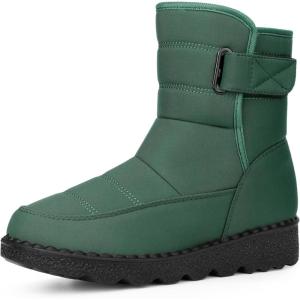 imageAllegra K Womens Pull on Adjustable Flat Snow Boots for WinterGreen