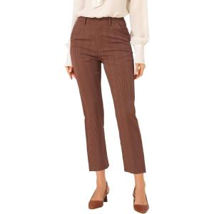 imageAllegra K Womens Work Dress Pants High Waisted Office Ankle PantsBrown