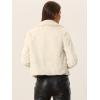 imageAllegra K Womens Cropped Fur Jacket Lapel Fluffy Cardigan Shrug 2026 Winter Short Faux Fur Coat OutfitsApricot
