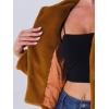 imageAllegra K Womens Cropped Fur Jacket Lapel Fluffy Cardigan Shrug 2026 Winter Short Faux Fur Coat OutfitsBrown