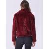 imageAllegra K Womens Cropped Fur Jacket Lapel Fluffy Cardigan Shrug 2026 Winter Short Faux Fur Coat OutfitsBurgundy