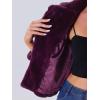 imageAllegra K Womens Cropped Fur Jacket Lapel Fluffy Cardigan Shrug 2026 Winter Short Faux Fur Coat OutfitsDeep Purple