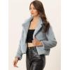 imageAllegra K Womens Cropped Fur Jacket Lapel Fluffy Cardigan Shrug 2026 Winter Short Faux Fur Coat OutfitsGray
