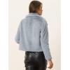 imageAllegra K Womens Cropped Fur Jacket Lapel Fluffy Cardigan Shrug 2026 Winter Short Faux Fur Coat OutfitsGray