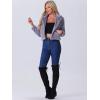 imageAllegra K Womens Cropped Fur Jacket Lapel Fluffy Cardigan Shrug 2026 Winter Short Faux Fur Coat OutfitsGrey Purple