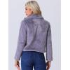 imageAllegra K Womens Cropped Fur Jacket Lapel Fluffy Cardigan Shrug 2026 Winter Short Faux Fur Coat OutfitsGrey Purple