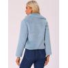 imageAllegra K Womens Cropped Fur Jacket Lapel Fluffy Cardigan Shrug 2026 Winter Short Faux Fur Coat OutfitsLight Blue