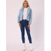 imageAllegra K Womens Cropped Fur Jacket Lapel Fluffy Cardigan Shrug 2026 Winter Short Faux Fur Coat OutfitsLight Blue