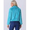 imageAllegra K Womens Cropped Fur Jacket Lapel Fluffy Cardigan Shrug 2026 Winter Short Faux Fur Coat OutfitsPeacock Blue
