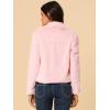 imageAllegra K Womens Cropped Fur Jacket Lapel Fluffy Cardigan Shrug 2026 Winter Short Faux Fur Coat OutfitsPink
