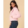 imageAllegra K Womens Cropped Fur Jacket Lapel Fluffy Cardigan Shrug 2026 Winter Short Faux Fur Coat OutfitsPink